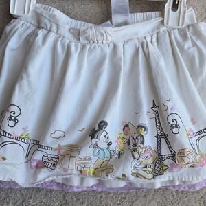 Disney White Skort with Mickey and Minnie Design
